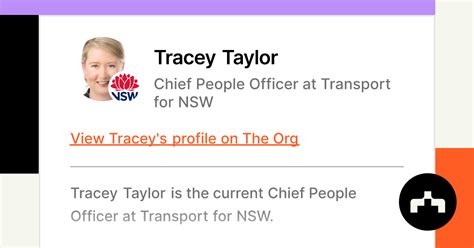 Tracey Taylor Chief People Officer At Transport For Nsw The Org