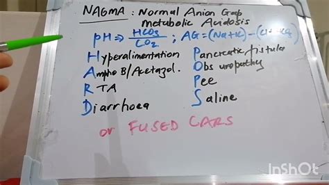 Mnemonic Normal Anion Gap Metabolic Acidosis Youtube
