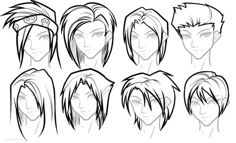 Draw short hair (both male and female) out in a shape close to the hairline example above with small clumps at the ends. How To Draw Female Girl's Anime Hairstyles ⋆ Anime & Manga