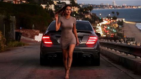 The Sexy Girl And Mercedes Benz Amg Youtube