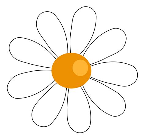 Daisy Flower Clipart Black And White Clip Art Library