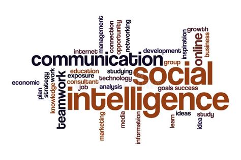 Social Intelligence Word Cloud Concept Stock Illustration
