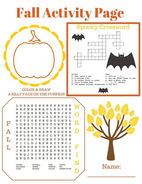 Autumn Printable Activities