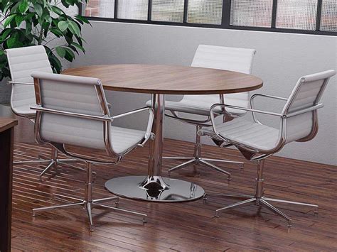 Shop office chairs from staples.ca. TCS Round Meeting Table on Chrome Trumpet Base - Rapid ...