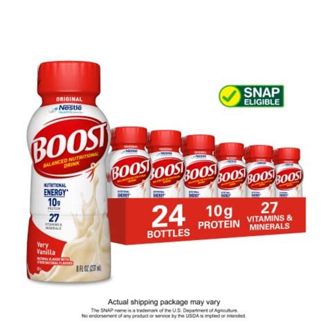 Boost Original Very Vanilla Balanced Nutritional Drink Pack 24 Ct 8