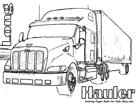 Many colors are offered for you to draw. Semi Truck Coloring Pages - Coloring Pages & Pictures ...
