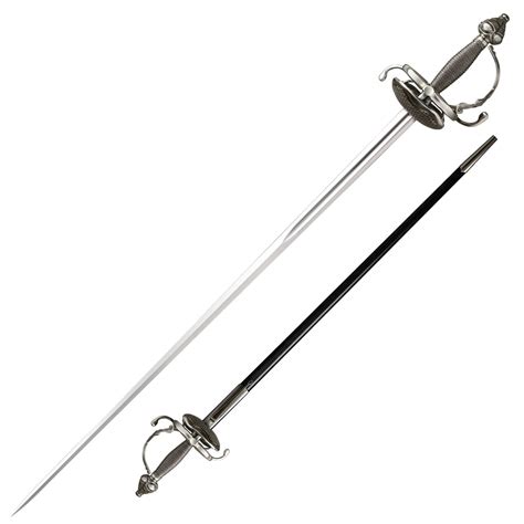 Cold Steel Ribbed Shell Swept Hilt Rapier Sword 88chr Ninjaready