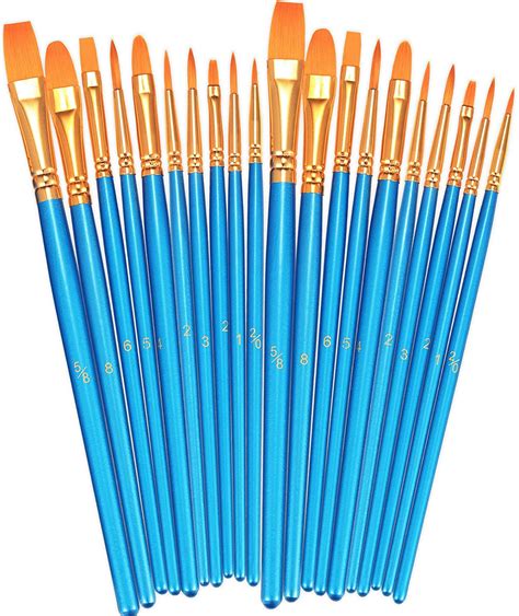 Paint Brushes 2 Pack 20 Pcs Set Professional Paintbrushes Round
