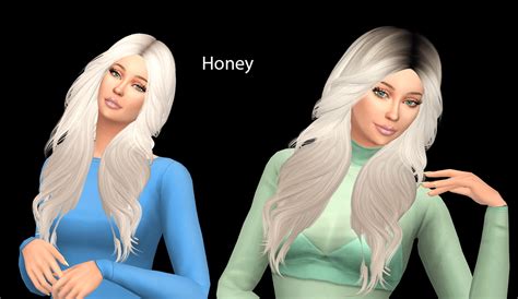 Sims 4 Hairs Sims Fun Stuff Leahlillith`s Honey Hair Retextured