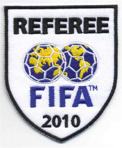 Fifa 2010 Referee Custom Embroidered Patches Best Quality Merrow