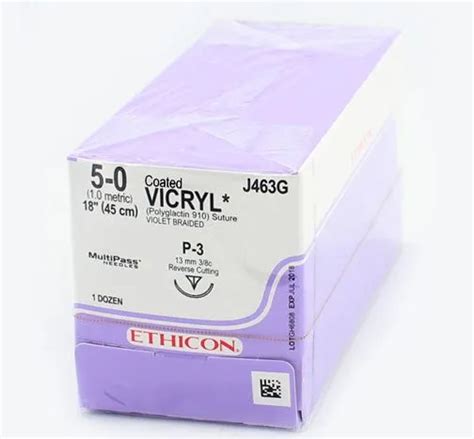 Buy Ethicon Vicryl 5 0 Absorbable Violet Braided Suture At Best Price