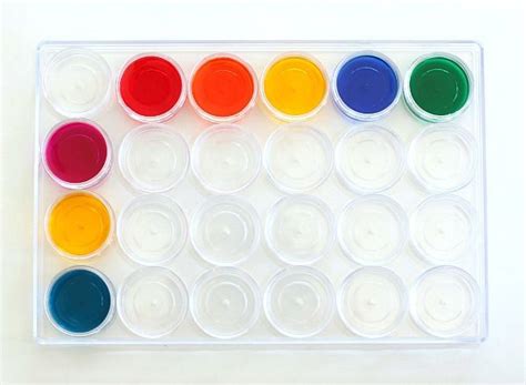 Mixing Colors Color Array Using A Tray And Pipettes Color Mixing