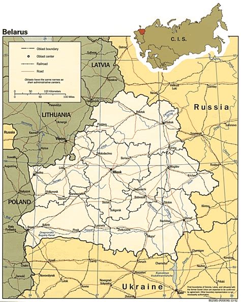 Belarus Maps Perry Castañeda Map Collection Ut Library Online
