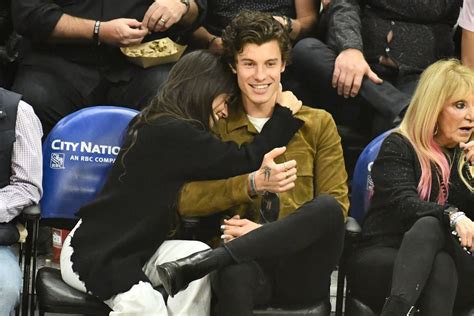 Camila Cabello And Shawn Mendes Kissing At La Clippers Game Popsugar Celebrity Photo