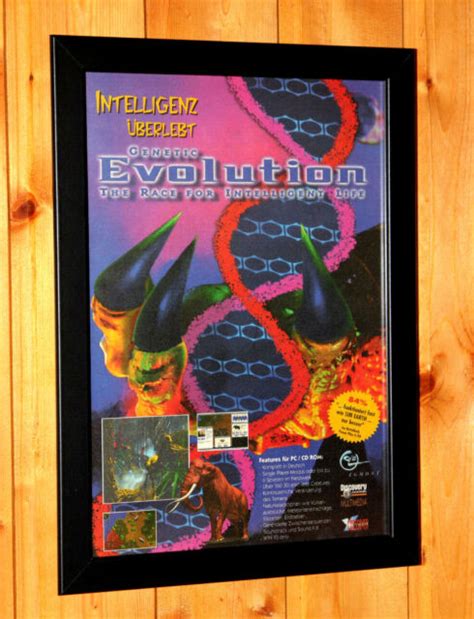 1998 Evolution The Game Of Intelligent Life Small Poster Vintage Ad