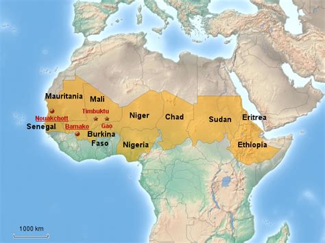 Sahel Von Geopol Landkarte Für Afrika