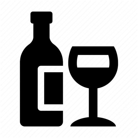 Alcohol And Beverage Bottle Drink Drinks Glass Wine Icon