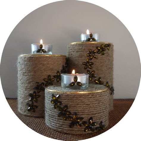 Pretty And Stylish Candle Holders Made From Recycled Metal Cans And