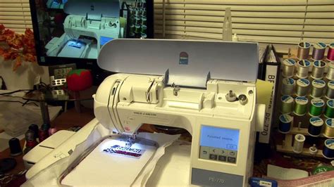 Brother Pe 770 Setting Up For Embroidery Brother Embroidery Design