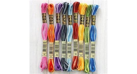Dmc Variegated Embroidery Floss Six Stranded Cotton Thread Etsy Uk
