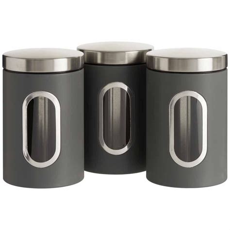Get 5% in rewards with club o! Grey Canisters 3pk | Stainless steel canisters, Kitchen ...