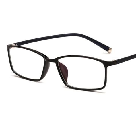 2018 new square tr90 eyeglasses frame with coating lens men women optical plain mirror eye