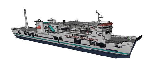 Bengkel Komputer Desain Gambar 3d Kapal Ferry Jatra Iii Bengkel
