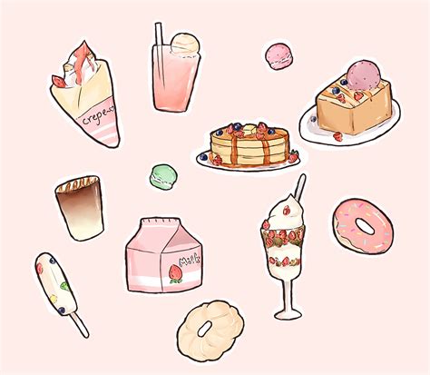 Sweet Things 🍰🍪🍬💗 Cute Food Drawings Cute Food Art Cute Animal