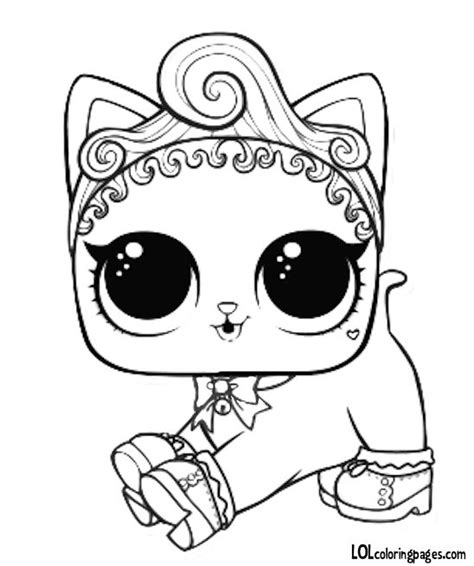 Supercoloring.com is a super fun for all ages: Pet - Royal Kitty-Cat Coloring Page | L.O.L Dolls | Cat ...