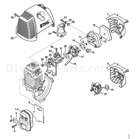 Stihl Fs 90 Brushcutter Fs90r Z Parts Diagram Muffler Air Filter