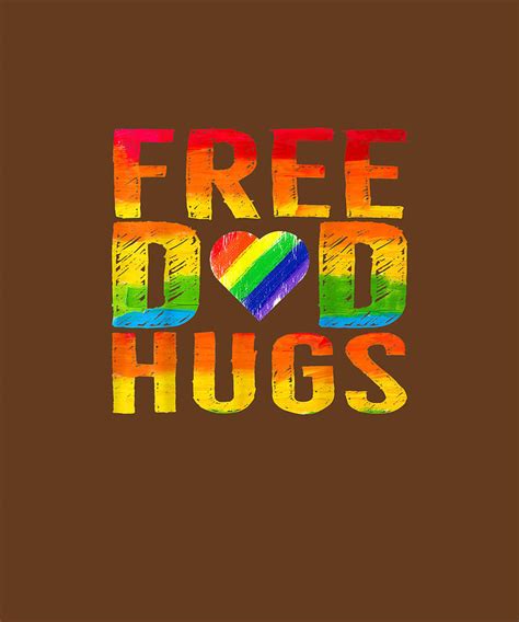 free dad hugs lgbtq gay pride parades rainbow shirt for dad digital art by do david