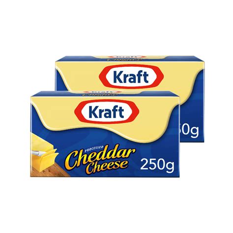 Kraft Processed Cheddar Cheese 2 X 250g Online At Best Price Portion