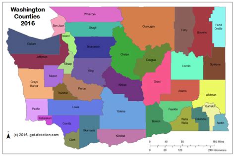 Map Of Washington Counties