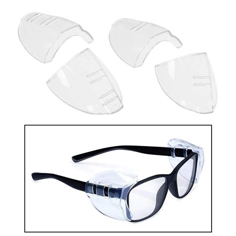 universal safety eye glasses side shields safe protection flexible soft tpu 1 pair slip on clear