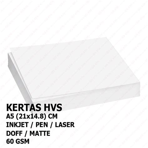 Jual Kertas Hvs A Gsm Gram Putih Polos Office Copier Print Paper