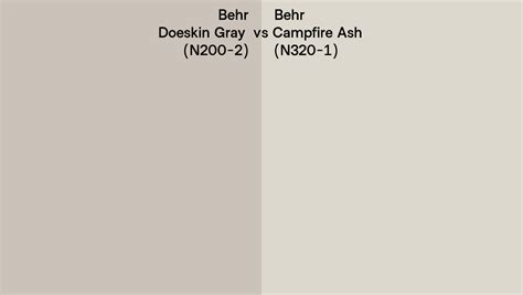 Behr Doeskin Gray Vs Campfire Ash Side By Side Comparison