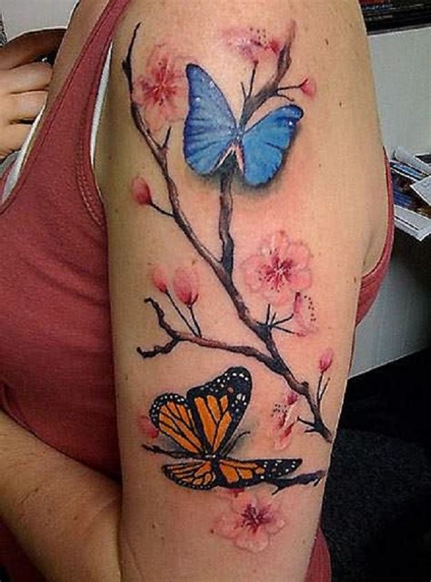 Butterfly Tattoos With Flowers For Women Nenuno Creative