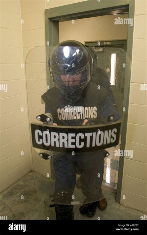 Cell Extraction Team Entering Cell To Handle Unruly Inmate Maximum Security Prison Nebraska