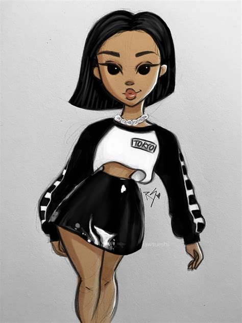 Pin By 💕helena 💕 On Rawsueshii Designs Black Girl Art Christina