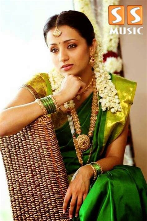 Milky White Kollywood Beauty In Saree Trisha Krishnan Indian Actress Pics Saree Beautiful
