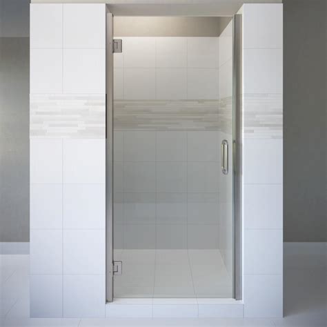 Make your dream shower a reality. Basco Coppia 35 in. x 76 in. Semi-Frameless Pivot Shower ...