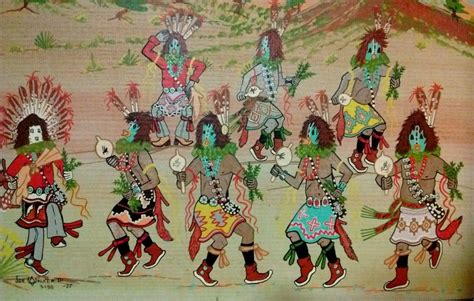 Navajo Yeibichai Dance Panting By Joe Walker Iii Yei Supernatural