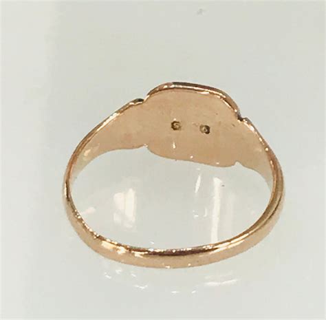 Stunning Antique 9ct Rose Gold Signet Pinky Ring Hallmarked Chester
