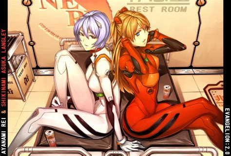 Souryuu Asuka Langley And Ayanami Rei Neon Genesis Evangelion And 2