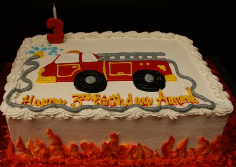 Birthday Cake On Fire Firefighter Birthday Cakes Firetruck Birthday