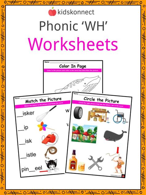 Phonics Wh Sounds Worksheets And Activities For Kids