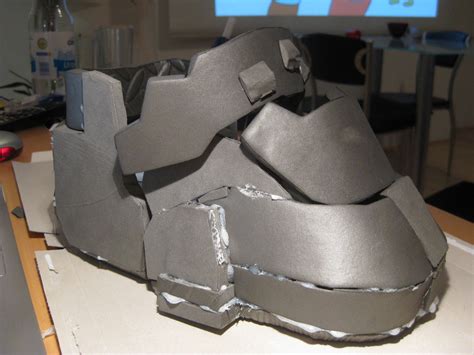 Halo 4 Master Chief Foam Build Wip With Templates Larp Armor