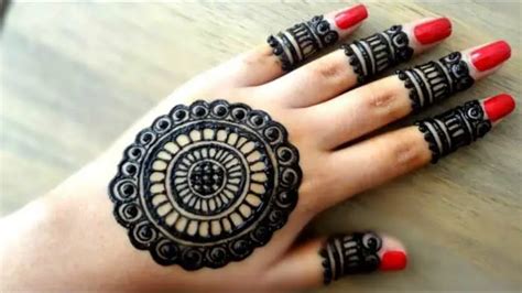Gol Tikki Mehndi Designs For Back Hand Images Round Henna Designs