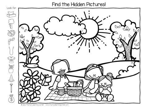 Summer Hidden Pictures Mamas Learning Corner