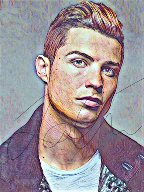 Cristiano ronaldo / cr7 is one of the best footbal player in the world to day. Cristiano Ronaldo Drawing Print #RONALDO1 in 2020 ...